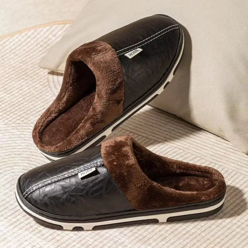 Men's Big Size Winter Slippers - đánh giá và giá Flip Flop Leather Men