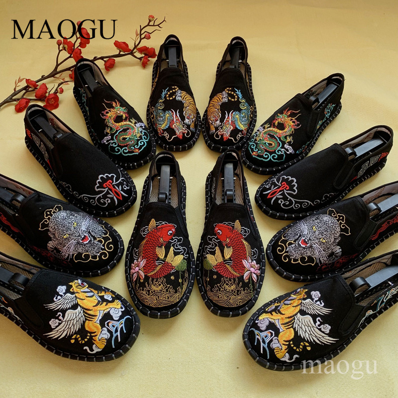 Unisex Chinese Style Embroider - đánh giá và giá Espadrille Slip On