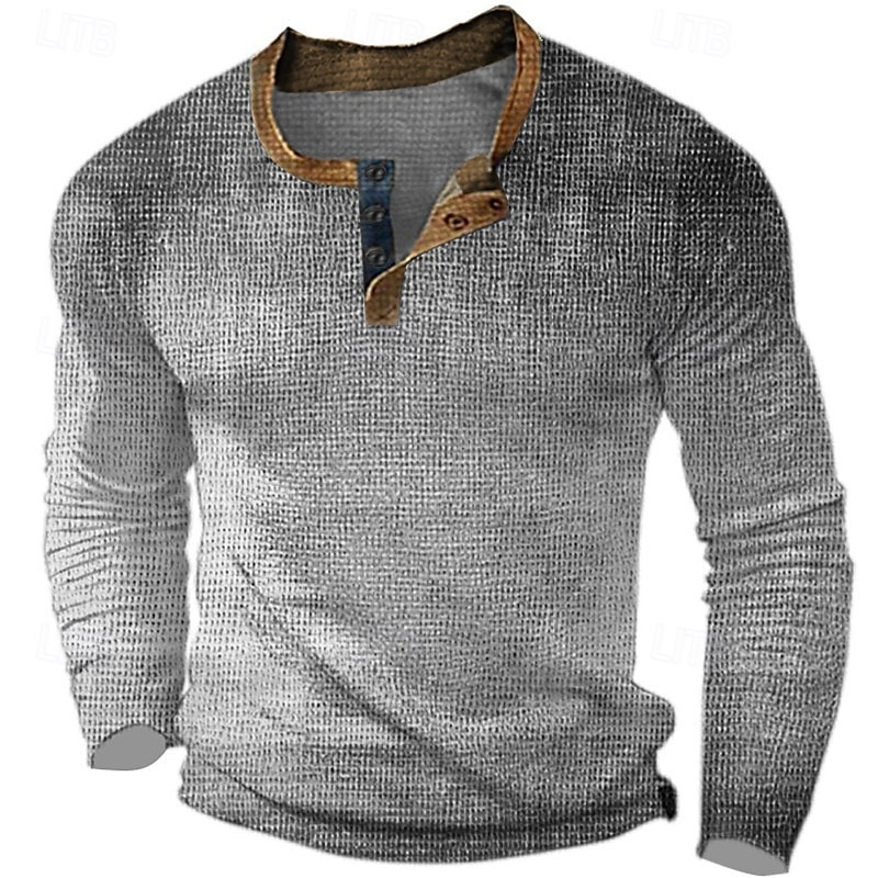 Men's Graphic Gradient Waffle  - đánh giá và giá Tee Graphic Print