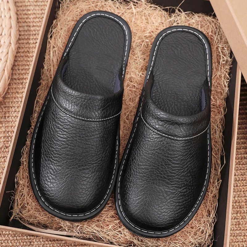Home Leather Slippers Men and  - đánh giá và giá Flip Flop Leather Men
