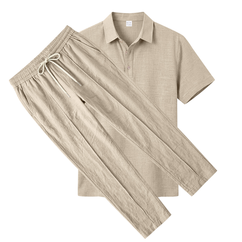 Men's 2 Piece Polo Set Short S - đánh giá và giá Short Linen Drawstring